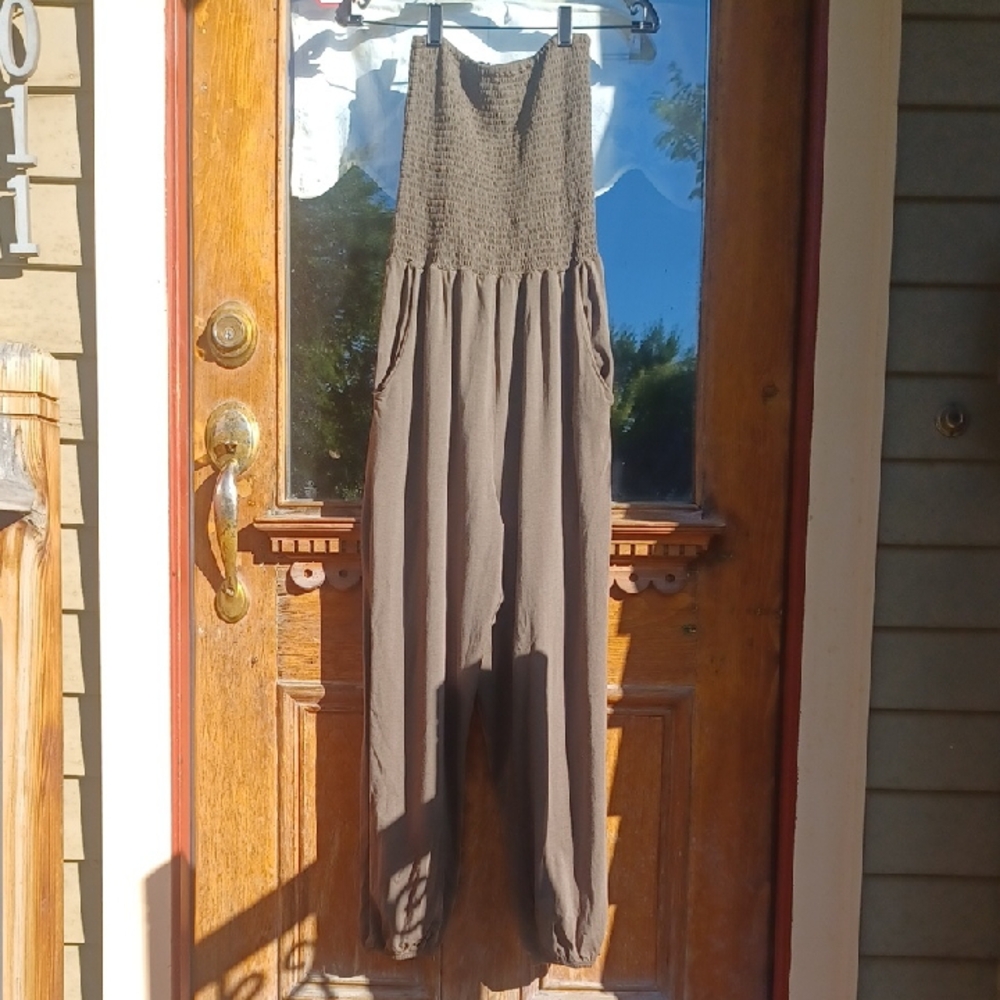 bobi Taupe Jumpsuit